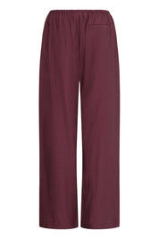 Wide Leg Hose mit Bindeband in Bordeaux - Blossom Hair & Fashion