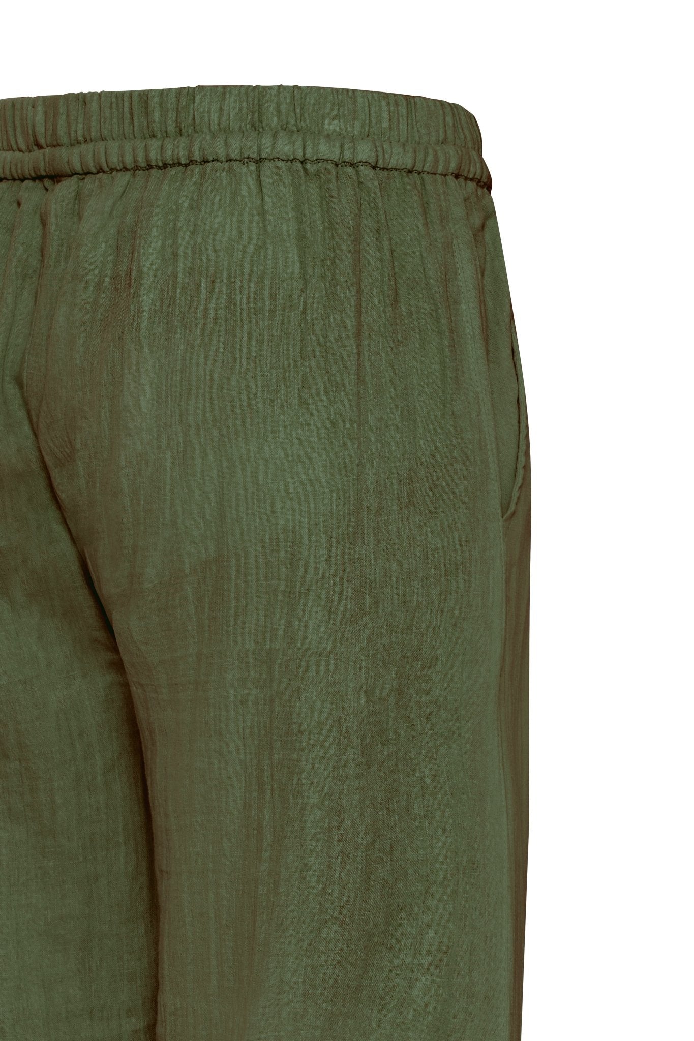 Wide Leg Hose mit Bindeband Olivgrün - Blossom Hair & Fashion