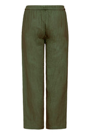 Wide Leg Hose mit Bindeband Olivgrün - Blossom Hair & Fashion