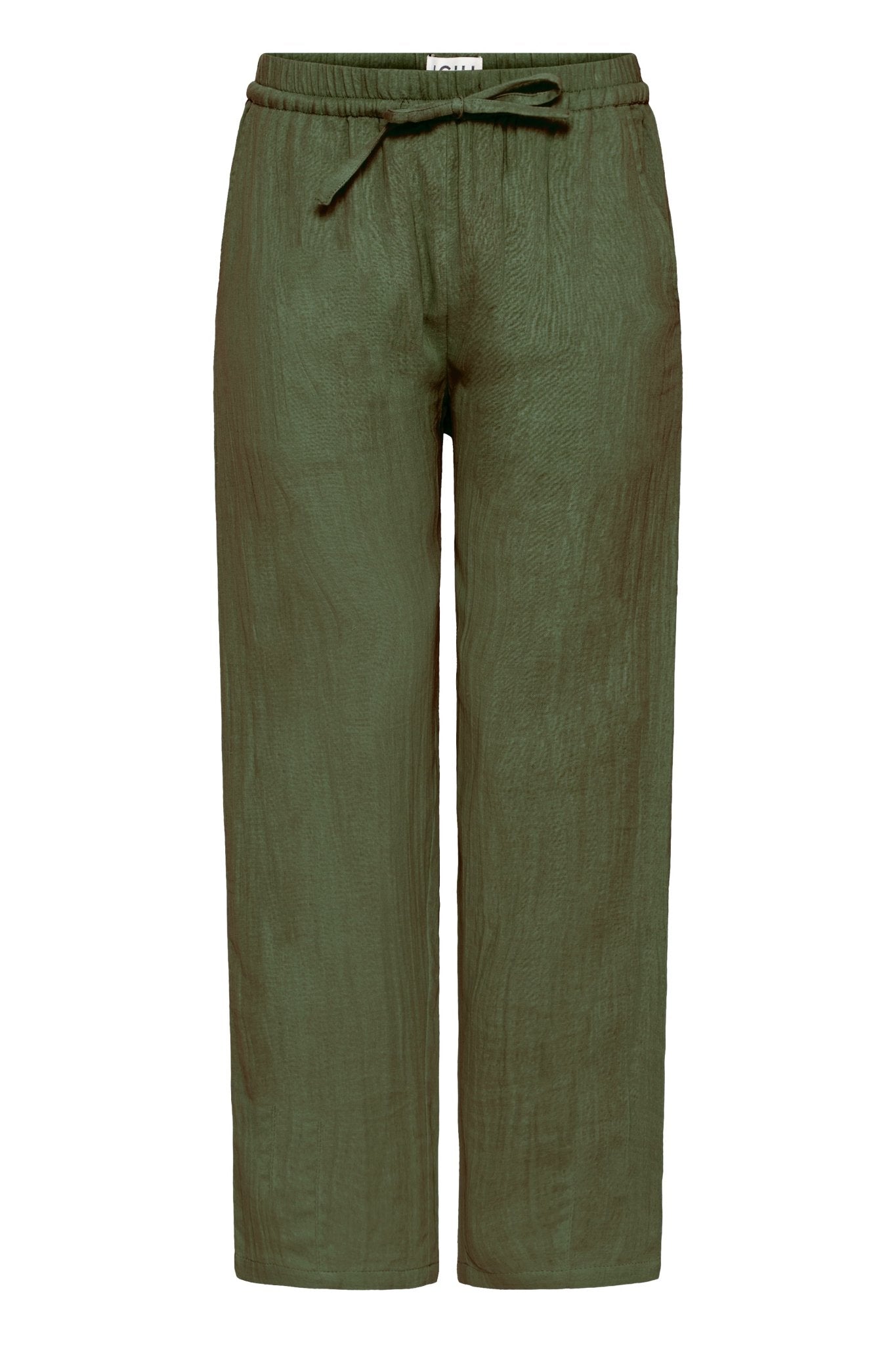 Wide Leg Hose mit Bindeband Olivgrün - Blossom Hair & Fashion