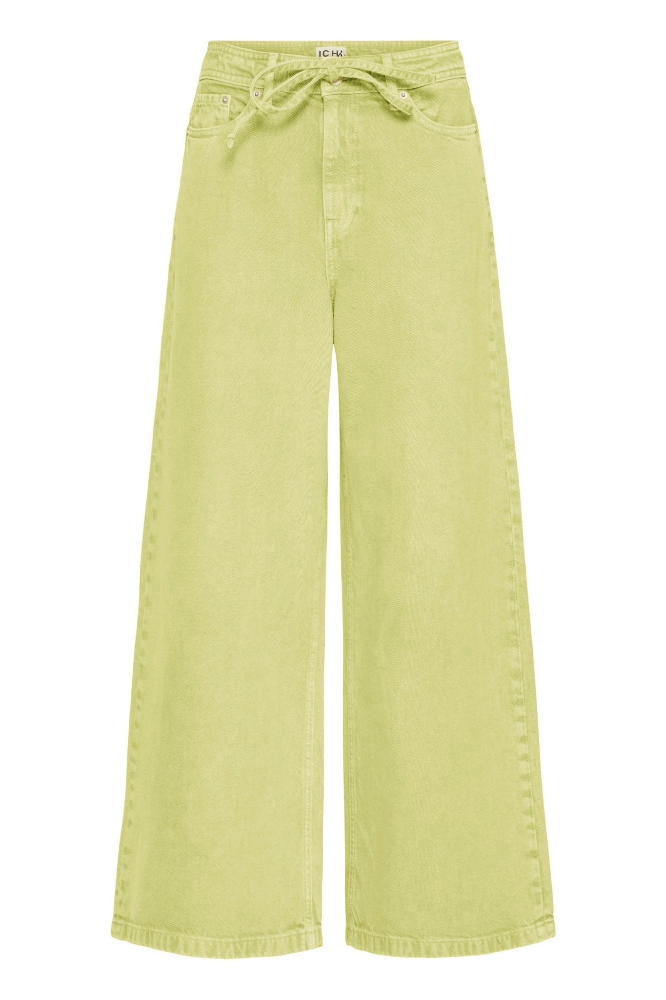 Wide Leg Jeans in Hellgrün aus 100% Baumwolle - Blossom Hair & Fashion