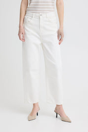 Wide Leg Jeans in Weiß mit geradem Bein - Blossom Hair & Fashion