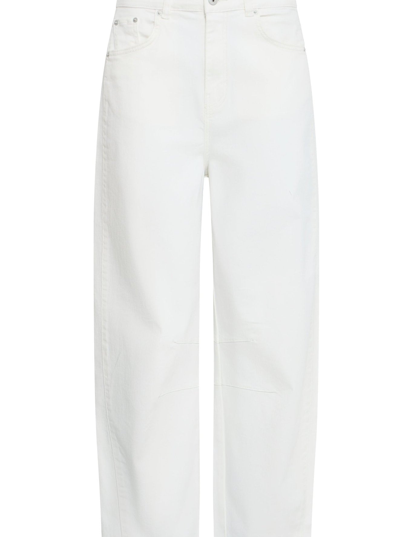 Wide Leg Jeans in Weiß mit geradem Bein - Blossom Hair & Fashion