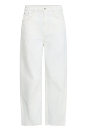Wide Leg Jeans in Weiß mit geradem Bein - Blossom Hair & Fashion