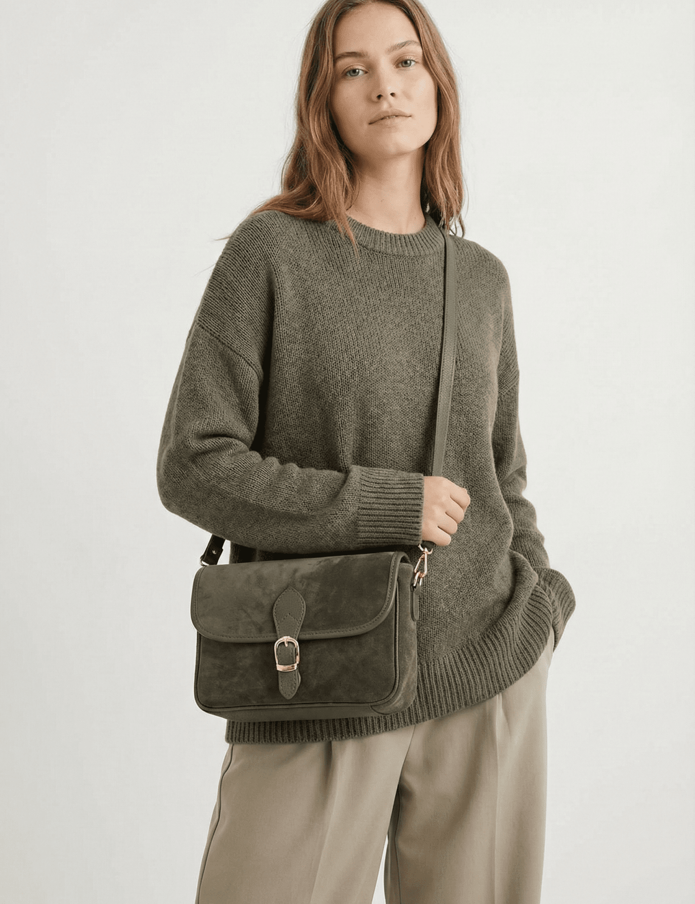 Wildleder Schultertasche – in verschiedenen Farben - Blossom Hair & Fashion