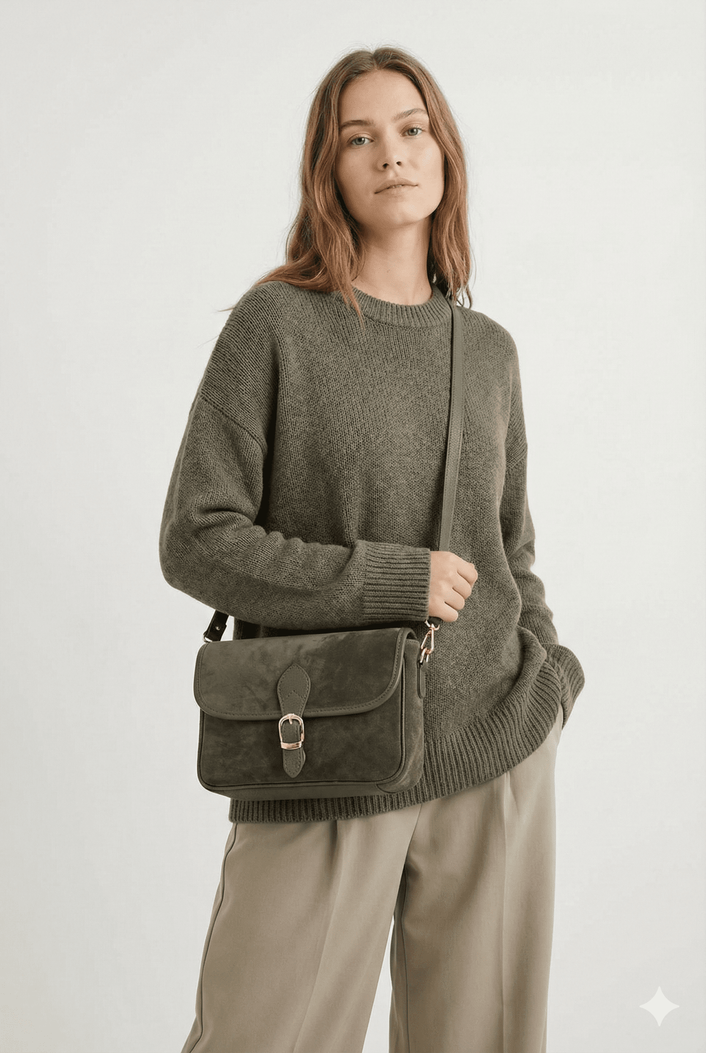 Wildleder Schultertasche – in verschiedenen Farben - Blossom Hair & Fashion
