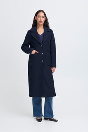 Wollmantel Regular Fit navy - Blossom Hair & Fashion