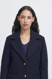 Wollmantel Regular Fit navy - Blossom Hair & Fashion